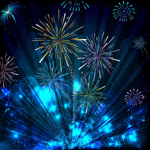 Colorful Festive fireworks design vector set 03 Fireworks festive colorful   