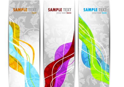 Bright Stylish banners design vector set 01 stylish bright banner   