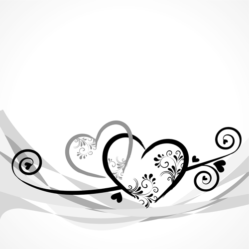 Elegant heart with floral background vector 06 floral background floral elegant background vector background   