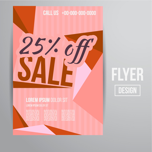 Modern big sale vector flyer material 20 modern flyer big sale   