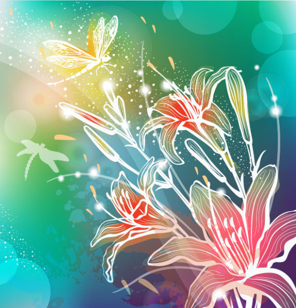 Abstract Flower free vector 03 vector free flower   