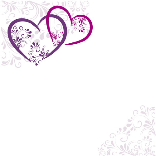 Elegant heart with floral background vector 04 floral background floral elegant background vector background   