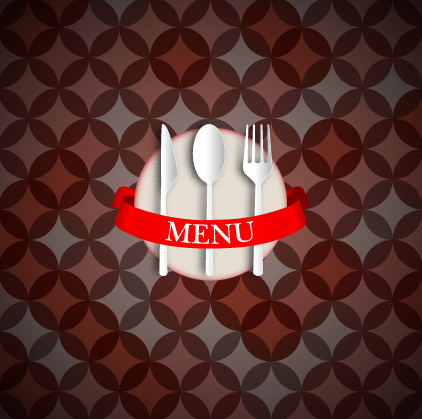 Round pattern background with restaurant menu vector 02 restaurant pattern background menu background   