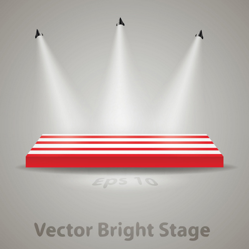 Stage with spotlight effect design vector material 01 stage spotlight material effect   