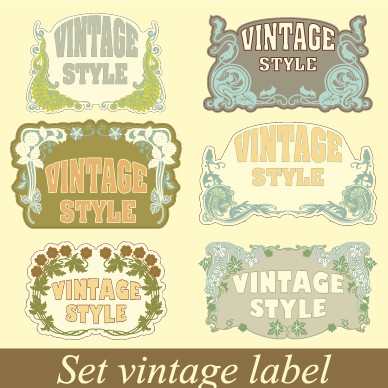 Set of Vintage frameworks elements vector 06 vintage frameworks elements element   