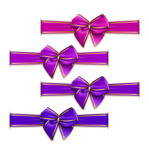 Festival ribbon bow colorful vector set 04 ribbon festival colorful bow   