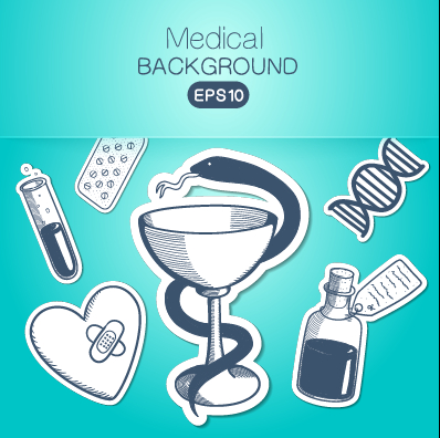 Creative medical elements background vector grahpics 04 medical elements element creative background vector background   