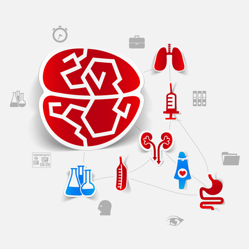 Medicine infographic with sticker vector set 09 sticke medicine infographic   