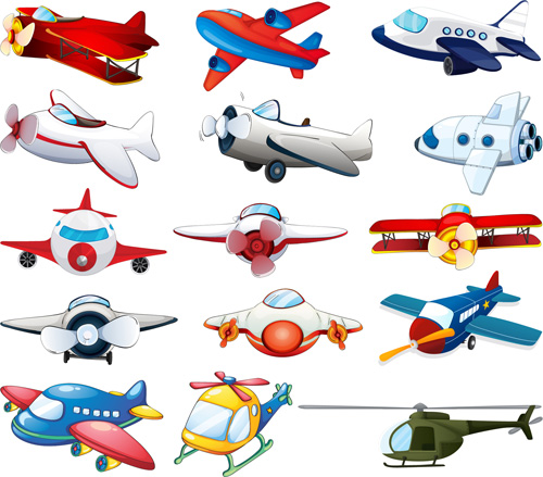 Aircraft cartoon vector material 02 material cartoon aircraft   