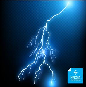 Realistic lightning effect vector background art 01 Vector Background realistic lightning background   