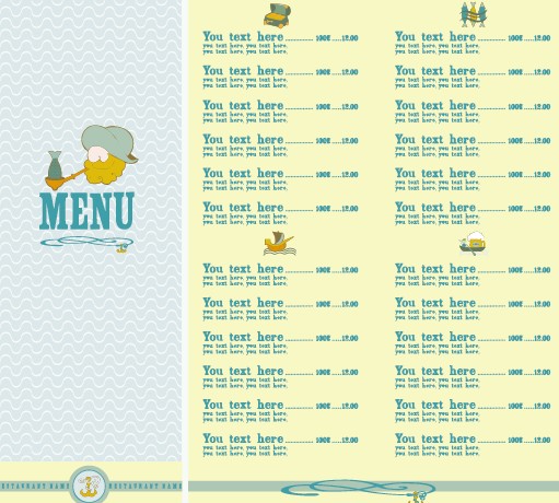 restaurant menu list design elements 02 restaurant menu list element design elements   