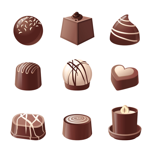 Chocolate sweet and candies vector illustration 04 sweet illustration chocolate candies   