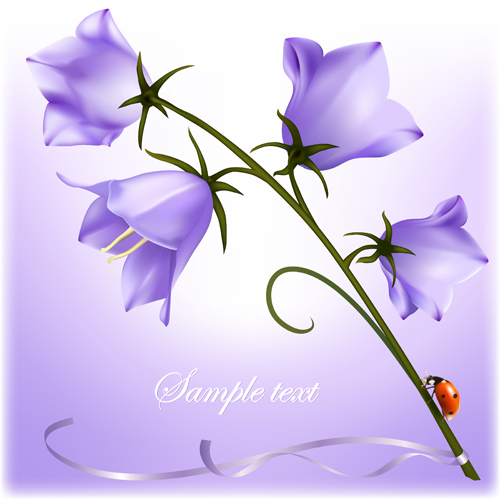 Elegant purple flower background art vector 01 purple flower background flower background   