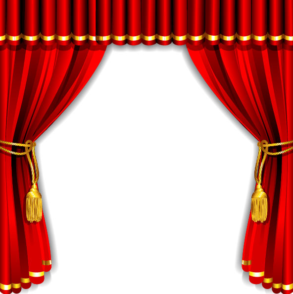 Red curtain elements vector background 01 red elements element curtain   