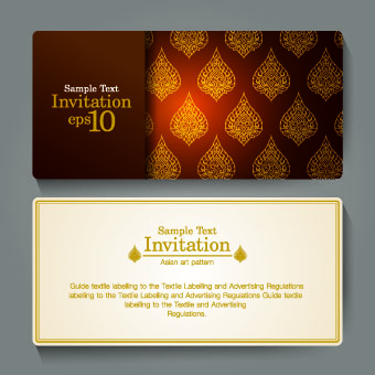 Ornate invitation cards design vector 05 ornate invitation cards invitation cards card   