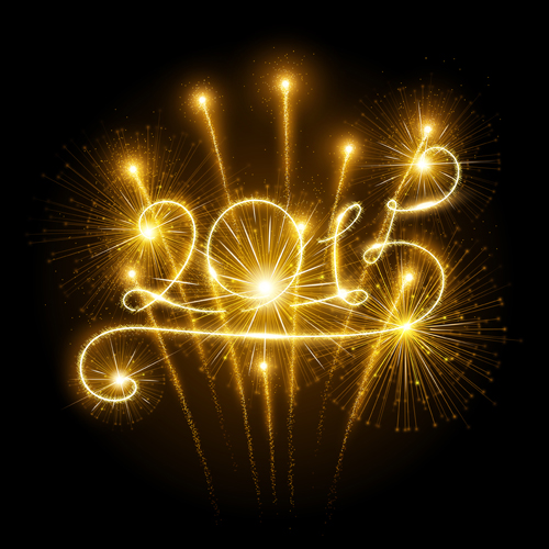Fireworks 2015 New Year text design new year Fireworks 2015   