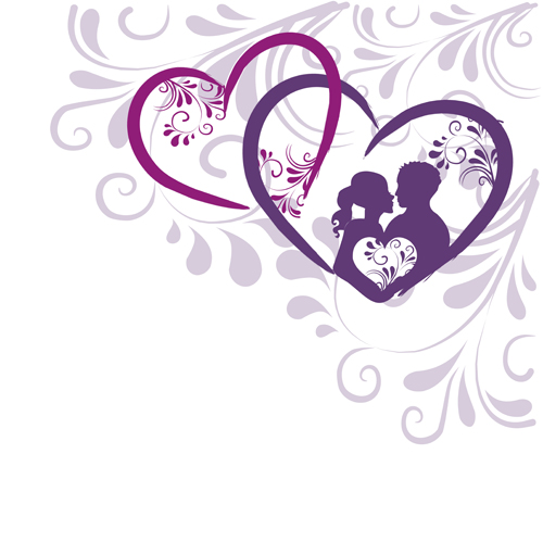 Elegant heart with floral background vector 05 floral background floral elegant background vector background   