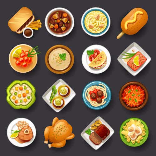 Dofferemt food icons set vector 02 icons food Dofferemt   