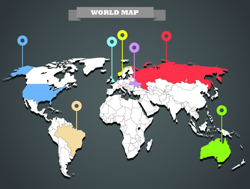 World Map with Infographic vector 06 world map world map infographic   