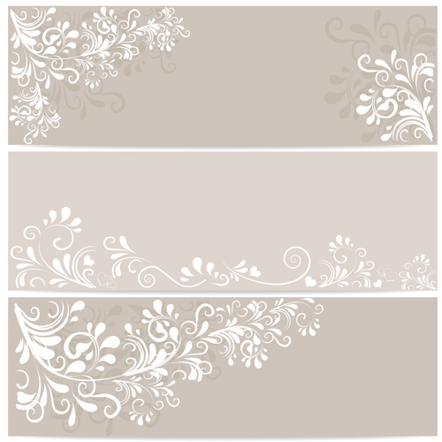 Elegant floral ornament banner vector material vector material ornament material elegant banner   