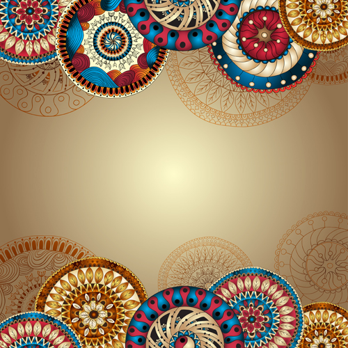 Ethnic pattern styles art background vector 03 styles pattern ethnic background   