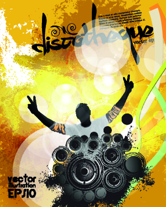 Music party poster vector illustration 01 vector illustration poster party music   