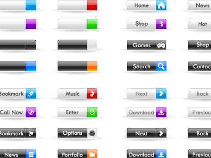 Collection of Web button vector 01 web button web collection button   