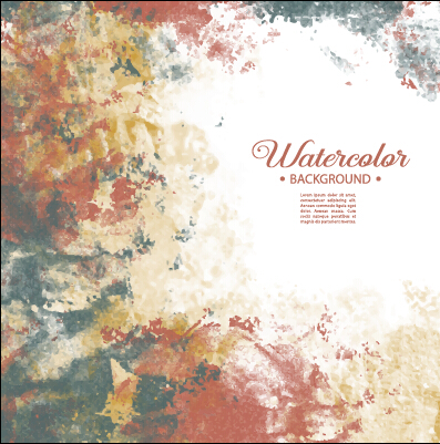 Vector grunge watercolor background art 04 watercolor grunge background   