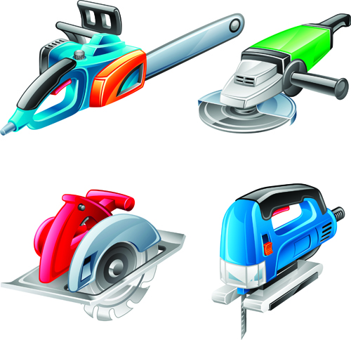 Different Power tools vector graphics 03 tools tool power different   