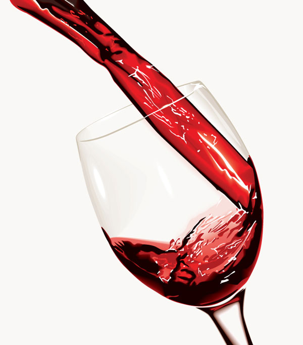 Pour the wine instant red wine instant glass dynamic drinks   