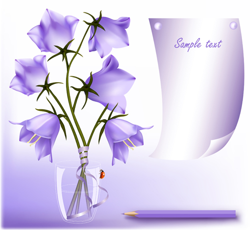 Elegant purple flower background art vector 02 flower background flower elegant background   