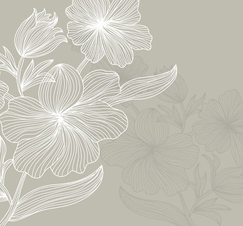 Lines of flowers background free vector 04 lines flower background   