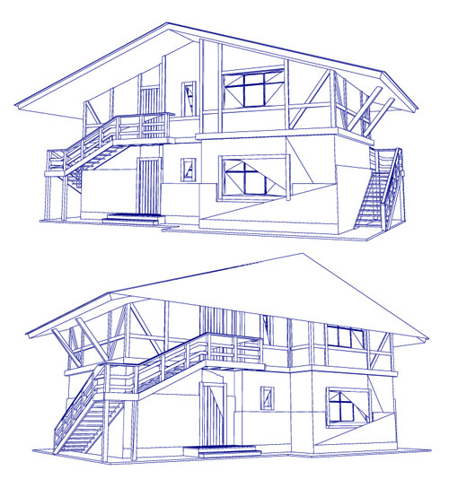 Set Layout of the building design vector graphics 05 layout building   