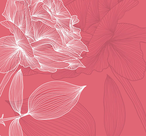 Lines of flowers background free vector 03 lines flower background   