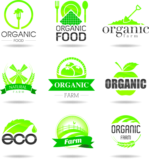 Eco with natural logos and labels vector 04 natural logos logo labels label eco   