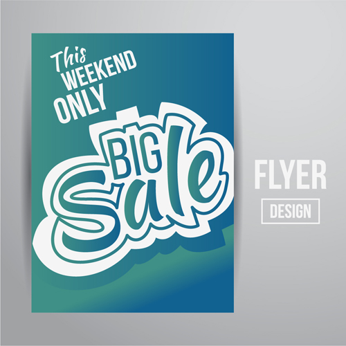 Modern big sale vector flyer material 05 sale modern flyer big sale   