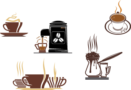 Vector Coffee icons design elements 03 icons icon elements element coffee   