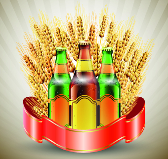 Creative beer poster vector set 01 poster beer   