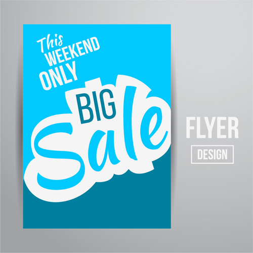 Modern big sale vector flyer material 03 modern material big sale   