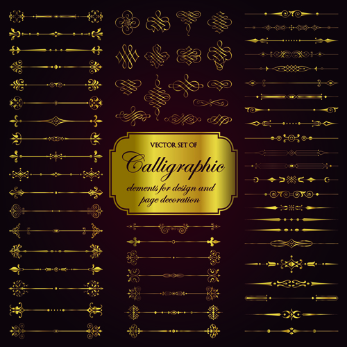 Luxury calligraphic elements vector material vector material material luxury elements element calligraphic   