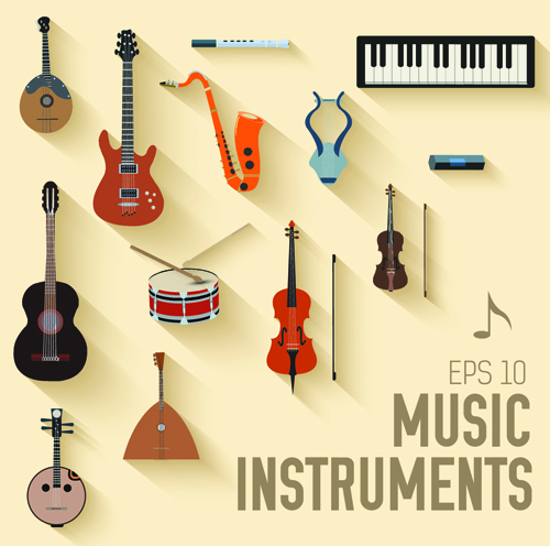 Creative music Instruments background vector graphics 02 vector graphics music instruments creative background vector background   