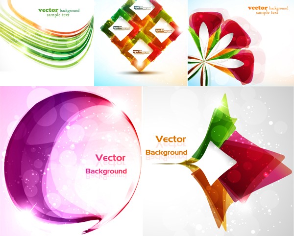 Shiny abstract background vector graphics set shiny abstract   