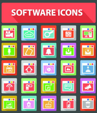 Software icons vector graphic vector graphic software icons icon   