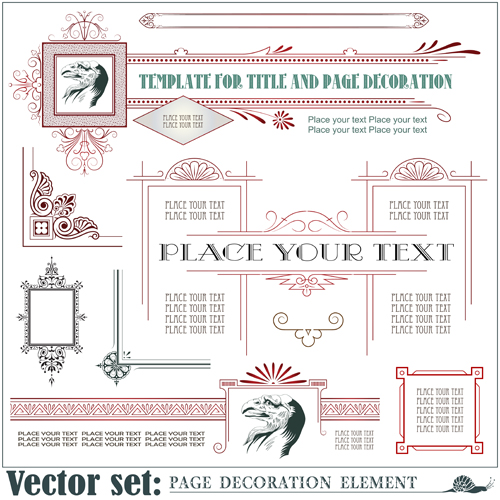 Page decoration borders and frames vector 03 frames frame decoration borders border   