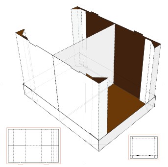 Paper package box design template 03 template package box   