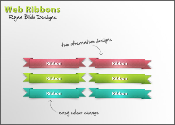 Creative web ribbons psd material ribbons ribbon PSD material psd creative   