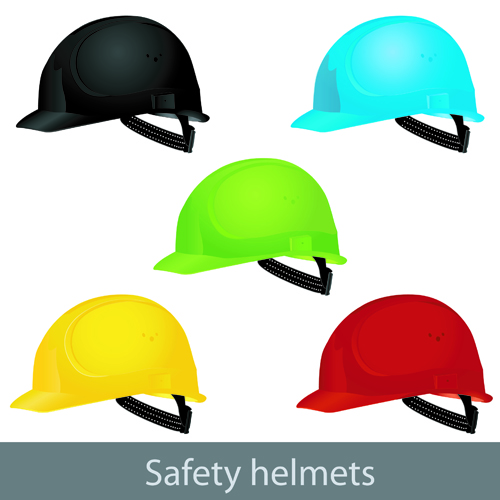 Different colored Safety helmet elements vector 01 safety helmet elements element different colored   