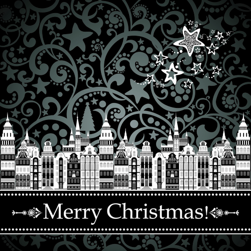 Black Style 2014 Christmas Backgrounds vector 08 xmas christmas black backgrounds background   