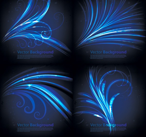 Blue feather background vector design feather blue   