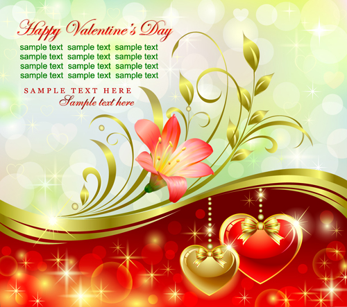 Romantic Valentine Day Theme background vector 01 Valentine day Valentine romantic   